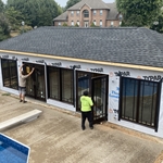 Pool House July 2024 Start Removing Sierra Pacific Doors and Windows
