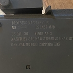 Browning M1919A4 machine gun made by Saginaw Steering Gear of Saginaw, Michigan, US CAL .30, 0010