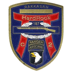 187th Infantry Regiment, C Co. 2nd Battalion, Hardrock Country, 1 1/2" X 2"