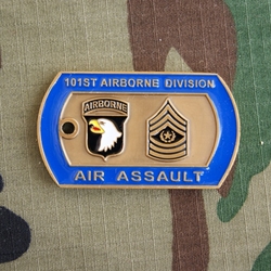 Challenge Coin, 101st Airborne Division (Air Assault), Division Command Sergeant Major, DCSM Frank A. Grippe, Dog Tag