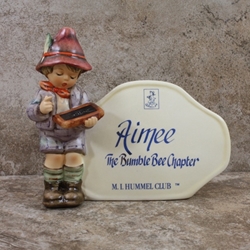 M.I. Hummel 460 Goebel Authorized Retailer Plaque, Personalized Plaques, Aimee, The Bumble Bee Chapter, Tmk 7