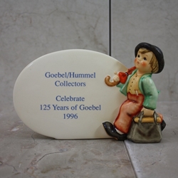 M.I. Hummel 187-A M.I. Hummel Plaque, In English 1976, Tmk 7, 125 Years of Goebel 1996, Type 1