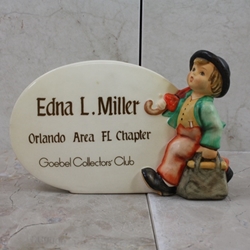 M.I. Hummel 187-A M.I. Hummel Plaque, Tmk 6, Edna L. Miller Orlando Area FL Chapter, Type 1