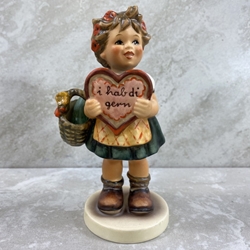 M.I. Hummel 387 Valentine Gift,  Goebel Collectors Club Number 1, Tmk 5, Type 2