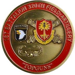 101st Airborne Division (Air Assault), 320th Field Artillery Regiment "Top Guns" (♥), 1st Battalion