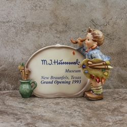 M.I. Hummel 756 Museum New Braunfels, Texas, Grand Opening 1993 Plaque Tmk 7, Type 1