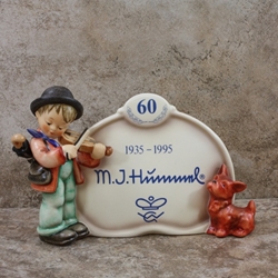 M.I. Hummel 767 Puppy Love, Display Plaque Tmk 7, Special Edition 1995, Type 1