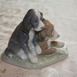 ‎NAO BY LLADRO PORCELAIN FIGURINE, SPANIEL DOGS PUPPIES