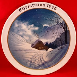 Rosenthal Weihnachten Christmas Plate, 1946, English inscription (CHRISTMAS)