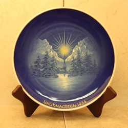 Rosenthal Weihnachten Christmas Plate, 1954 Type 3 Newer Version