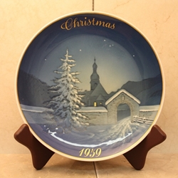 Rosenthal Weihnachten Christmas Plate, 1959 Type 1 English inscription (CHRISTMAS)