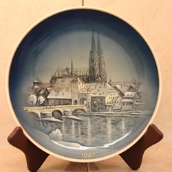 Rosenthal Weihnachten Christmas Plate, 1967 With Date No Weihnachten