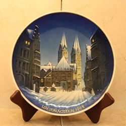 Rosenthal Weihnachten Christmas Plate, 1968 With Date With Weihnachten