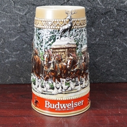 Beer Stein, Anheuser-Busch, CS70 Budweiser Holiday 1987, Type 1