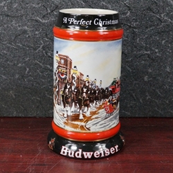 Beer Stein, Anheuser-Busch, CS167 Budweiser Holiday 1992, Signature Edition, Type 1