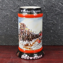 Beer Stein, Anheuser-Busch, CS167 Budweiser Holiday 1992, Type 1