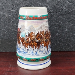 Beer Stein, Anheuser-Busch, CS192 Budweiser Holiday 1993, Type 1