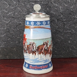 Beer Stein, Anheuser-Busch, CS263 Budweiser Holiday 1995, Signature Edition, Type 1