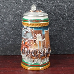 Beer Stein, Anheuser-Busch, CS313 Budweiser Holiday 1997, Signature Edition, Type 1