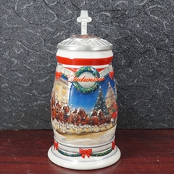 Beer Stein, Anheuser-Busch, CS455 Budweiser Holiday 2001, Signature Edition, Type 1