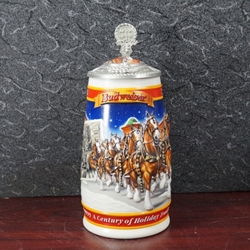 Beer Stein, Anheuser-Busch, CS389 Budweiser Holiday 1999, Signature Edition, Type 1