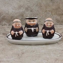 Goebel Figurine, Friar Tuck S141 2/0 Tmk 2, Condiment Set, Type 1