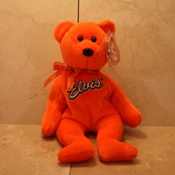 Coco Presley Bear (orange), 15th Gen Swing Tag, 13th Gen Tush Tag, 2007 ©, PE