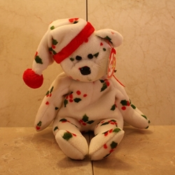 1998 Holiday Teddy, Bear, 5th Generation, Swing Tag, 6th Generation, Tush Tag, Type 1, 1998 ©