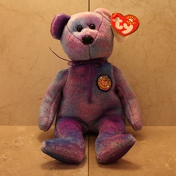 Clubby IV, Bear, Rainbow, 9th Gen Swing Tag, 10th Gen Tush Tag, 2001 ©, PE