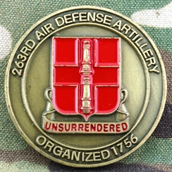 263rd Air Defense Artillery Regiment, Organized 1756
