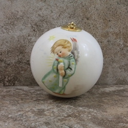 M.I. Hummel 3021 Heavenly Angel Ceramic Ball Ornament Tmk 6, Type 1