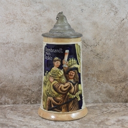 Beer Stein, Reinhold Merkelbach Stein, Catalog No. 3970 Pottery, relief, 0.5L, Type 1