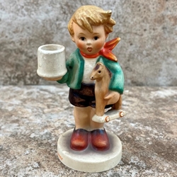 M.I. Hummel 117 Boy with Horse Advent Candlestick Tmk 3, MUSTERZIMMER, Type 5