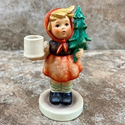 M.I. Hummel 116 Girl With Fir Tree Advent Candlestick Tmk 3, Masterpiece, Type 5