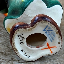 M.I. Hummel 214 C Nativity Set, Good Night, Angel Standing, Color, Arbeitsmuster, Red X, Ki = Franz Kirchner 3/70, Tmk 4