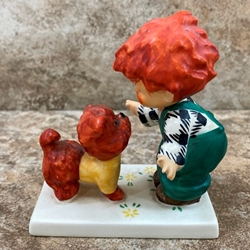 Goebel Figurine, Charlot Byj Red Head Series, BYJ 7 Atta Boy, Tmk 4, Type 1