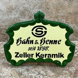 Hahn & Henne Porcelain Plaque, Type 1