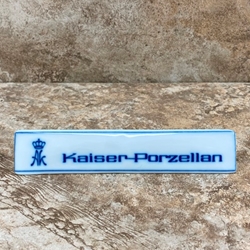 Kaiser Porcelain Plaque, Type 2