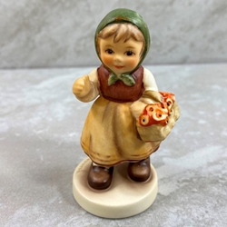 M.I. Hummel 2272 Market Girl, Flowers Backstamp, Tmk 8