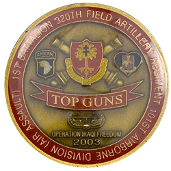 101st Airborne Division (Air Assault), 320th Field Artillery Regiment "Top Guns" (♥), 1st Battalion