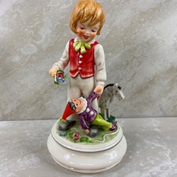 Goebel Figurine, Blumenkinder, Lore 11-274-20, BIRTHDAY MORNING", Tmk 5