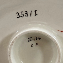 Click here to view larger image M.I. Hummel 353/I Spring Dance, Arbeitsmuster, Color, Red X, O.S 3/64, Tmk 4