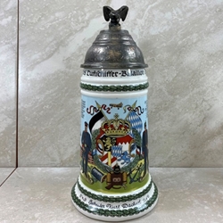 Beer Stein, Regimental, 1st Bavarian Air Carrier Battalion Munich 1910, Reproduction, Type 2