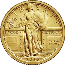 2016 Standing Liberty, Centennial Gold Coin, 3 Each