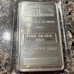 NTR Ten Troy Ounces .999 Fine Silver