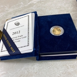 2012 American Eagle, One-Tenth / Five Dollars Proof Gold Coin, 1 Each