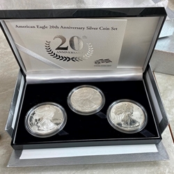 American Eagle 2006 20th Anniversary Silver Coin Set