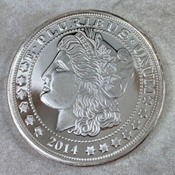 One Ounce 2014 Morgan, .999 Fine Silver Round