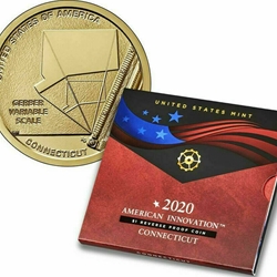 American Innovation 2020 $1 Reverse Proof Coin - Connecticut