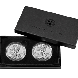 2021 American Eagle One Ounce Silver Reverse Proof Two-Coin Set Designer Edition